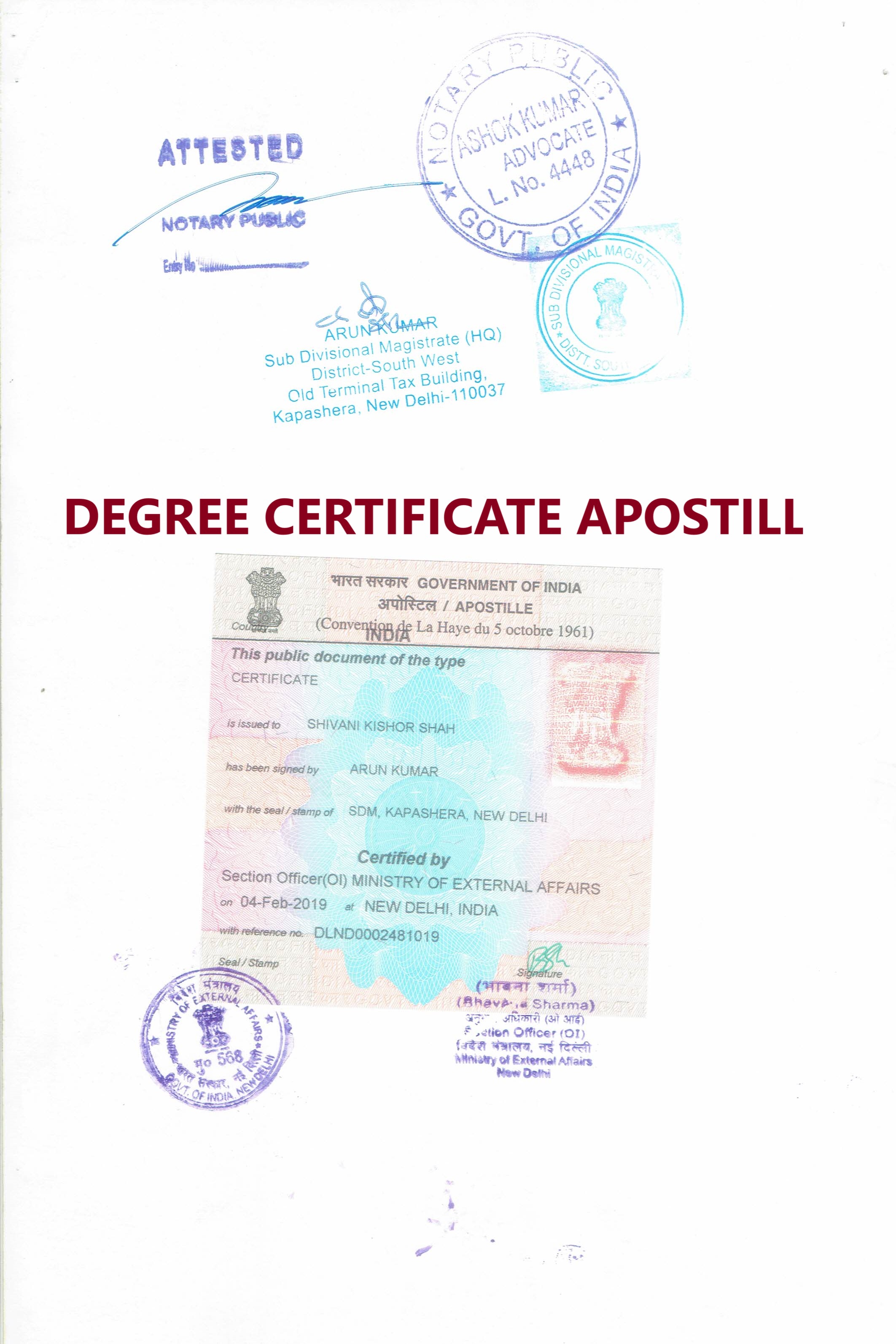 Degree Certificate Apostille from MEA  width=