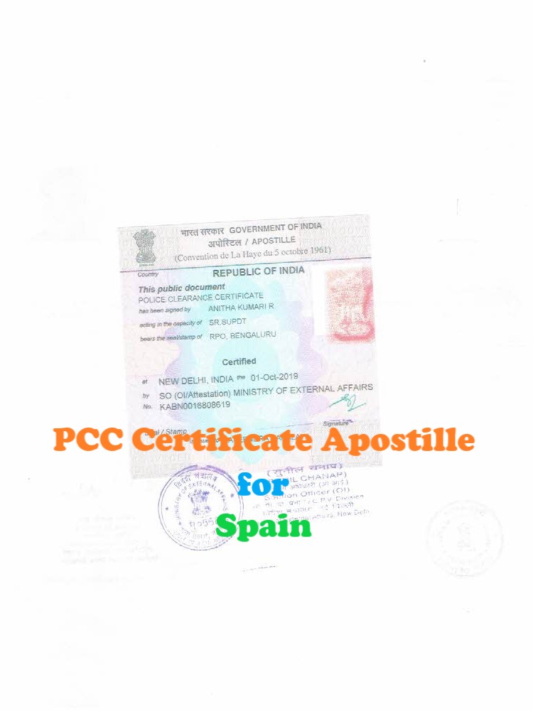 PCC Certificate Apostille for Sri Lanka in India