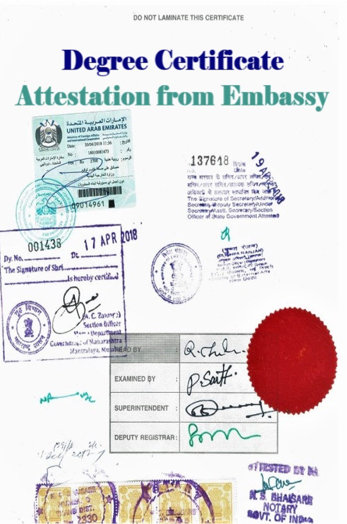Degree Certificate Attestation from San Marino Embassy