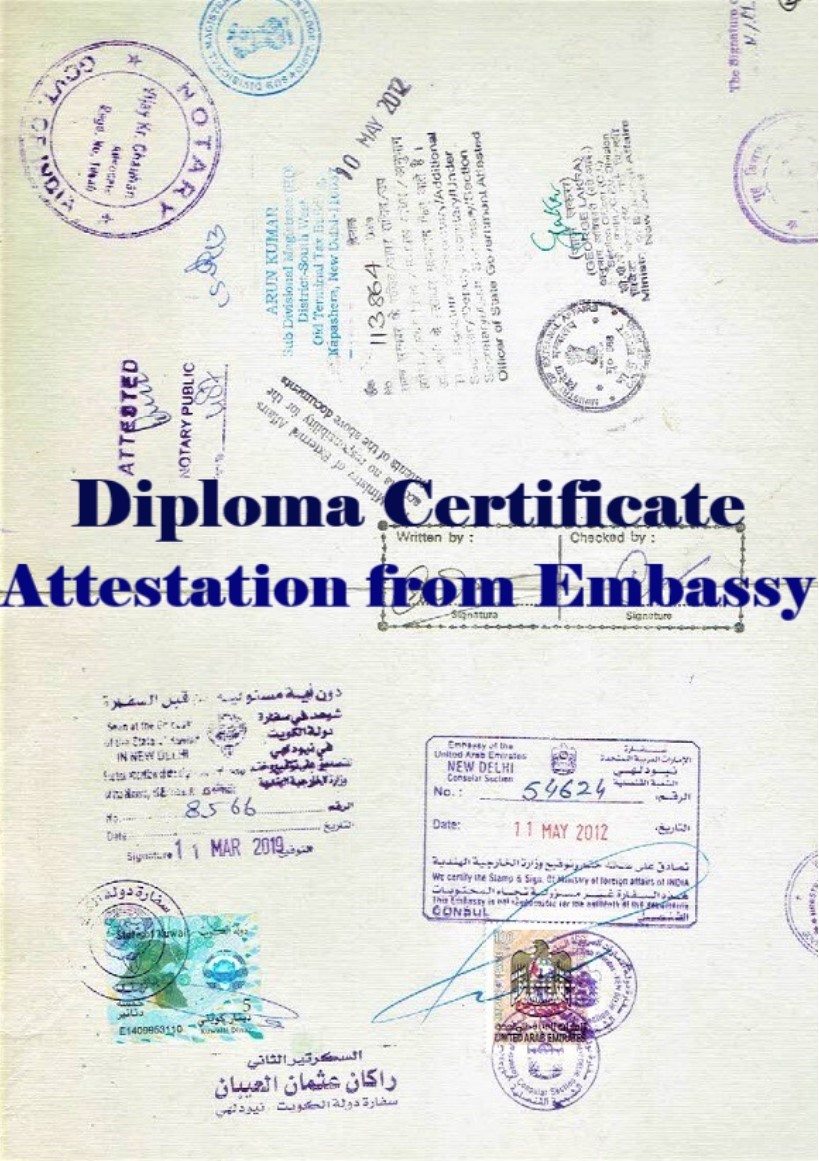 Diploma Certificate Attestation for Palau in Delhi, India