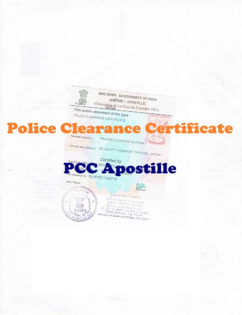Police Clearance Certificate Apostille in Chennai, India