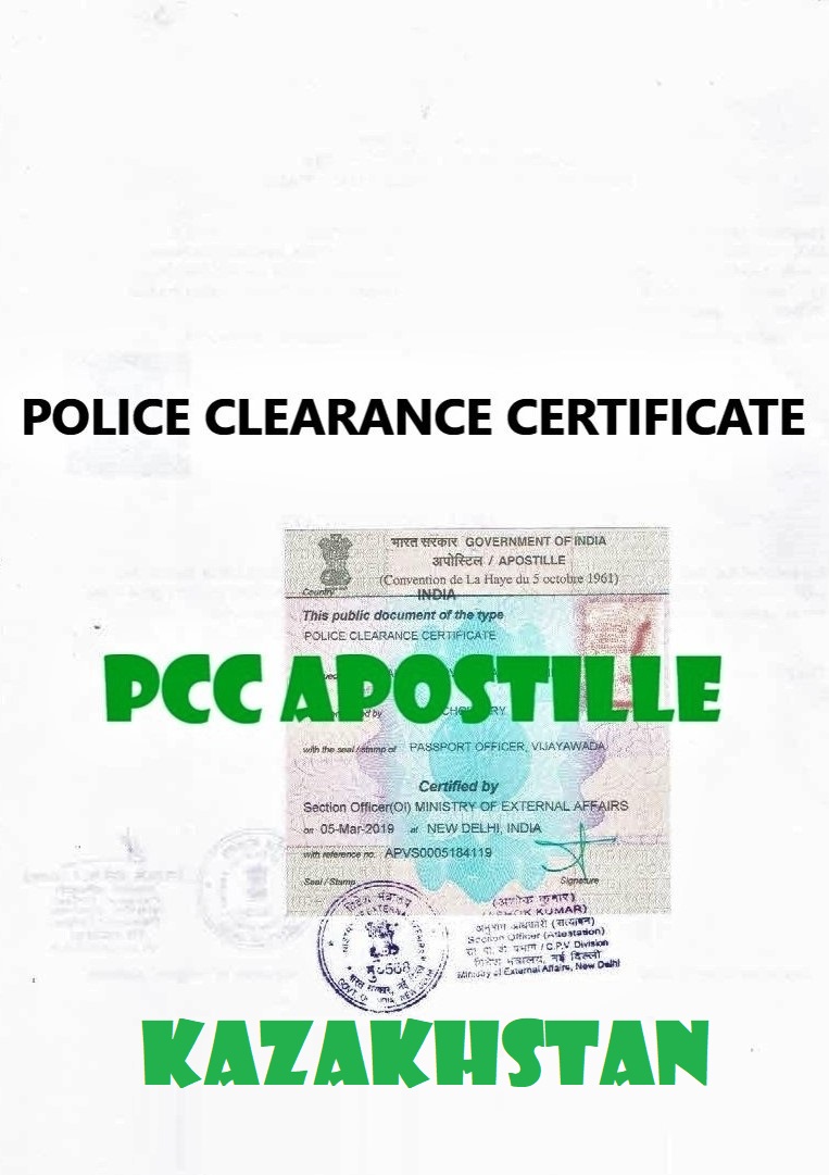 PCC Certificate Apostille for Kazakhstan in India